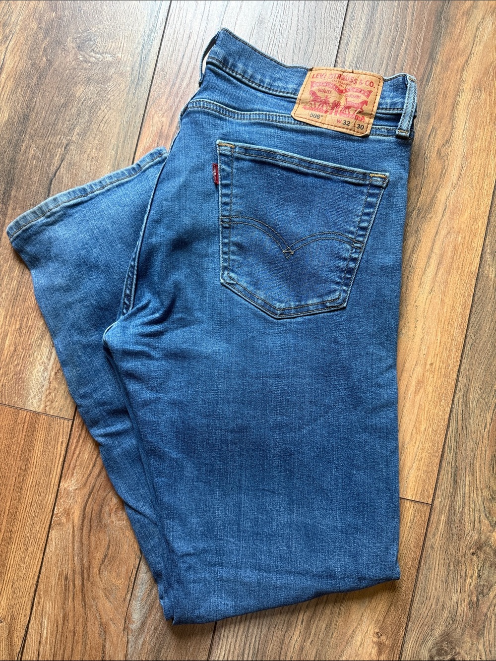 Levi's Men's 506 Dark Blue Straight Jeans 32 x 30